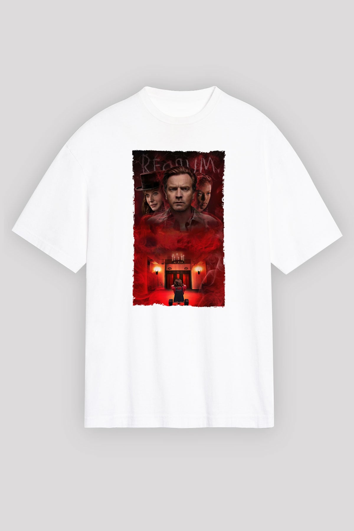 Unisex Doktor Uyku - Doctor Sleep Baskılı Beyaz Oversize Oversize T-shirt