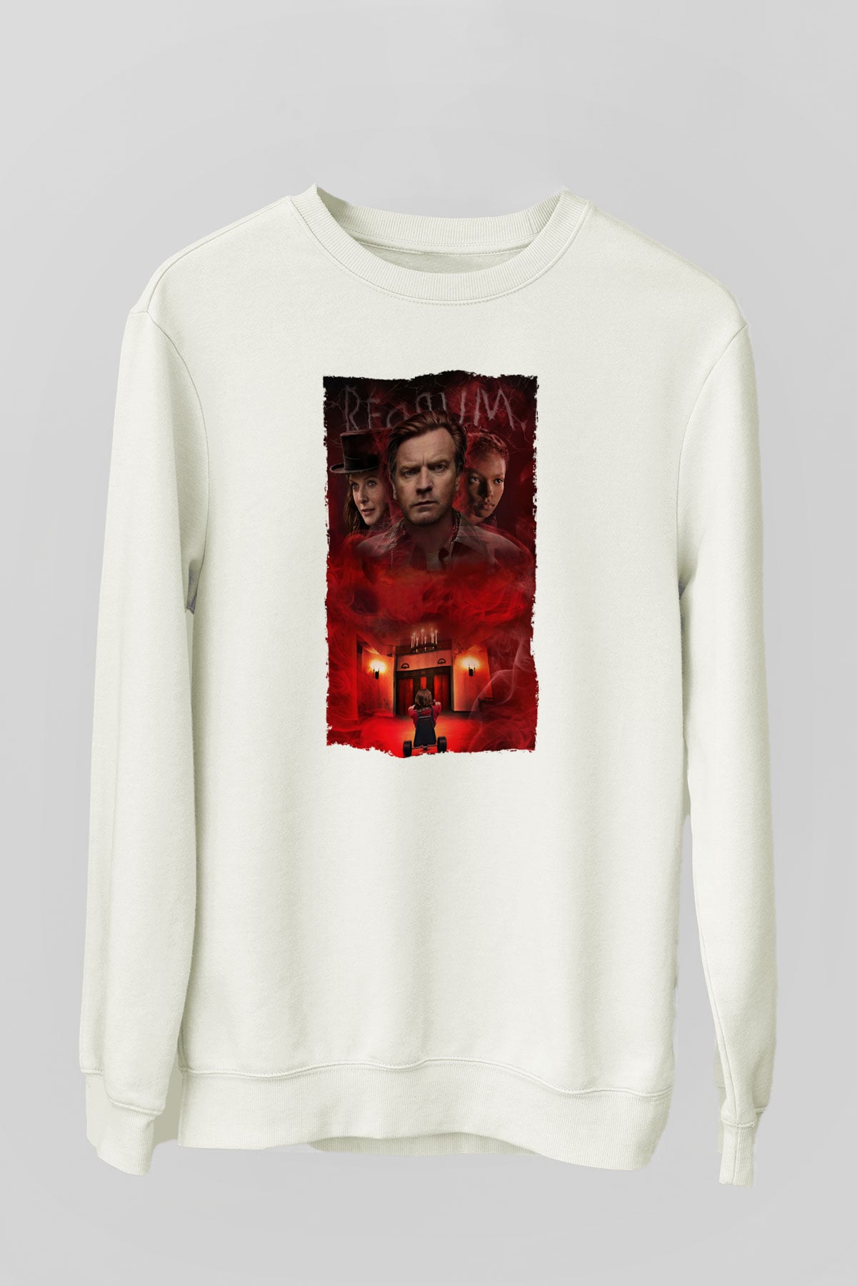 Unisex Doktor Uyku - Doctor Sleep Baskılı Beyaz Sweatshirt
