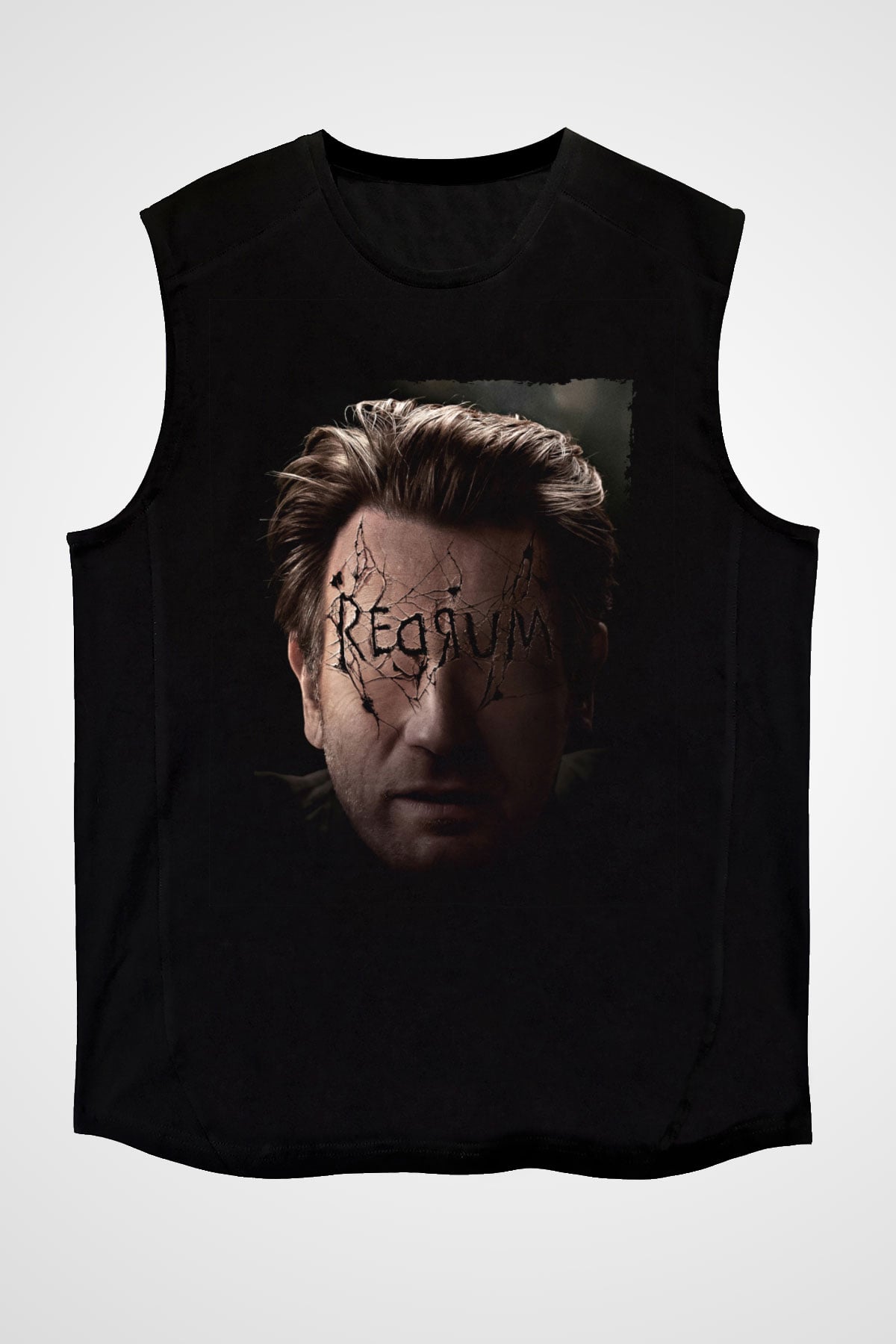 Unisex Doktor Uyku (Doctor Sleep) Baskılı Siyah Kolsuz Tshirt