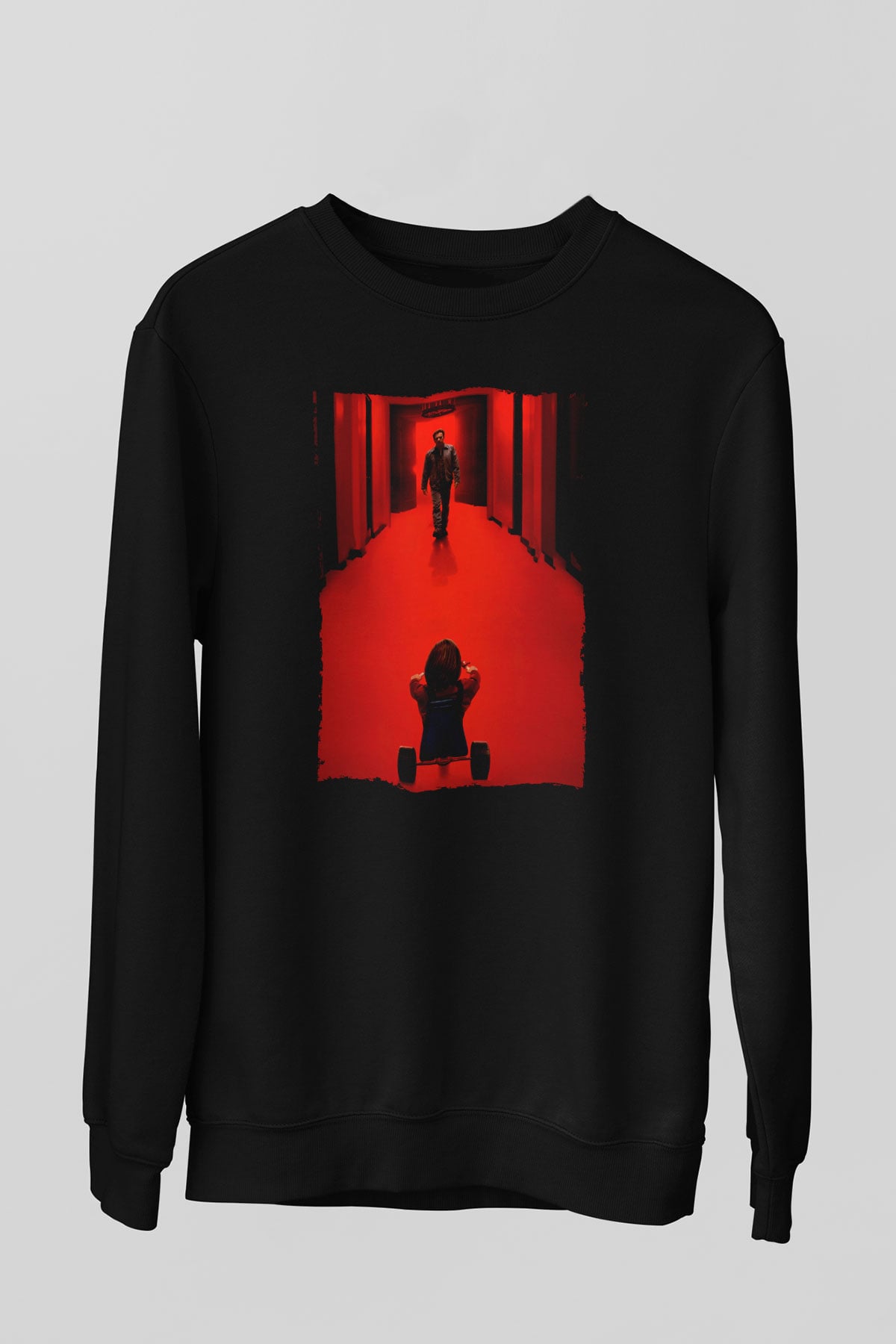 Unisex Doktor Uyku (Doctor Sleep) Baskılı Siyah Sweatshirt