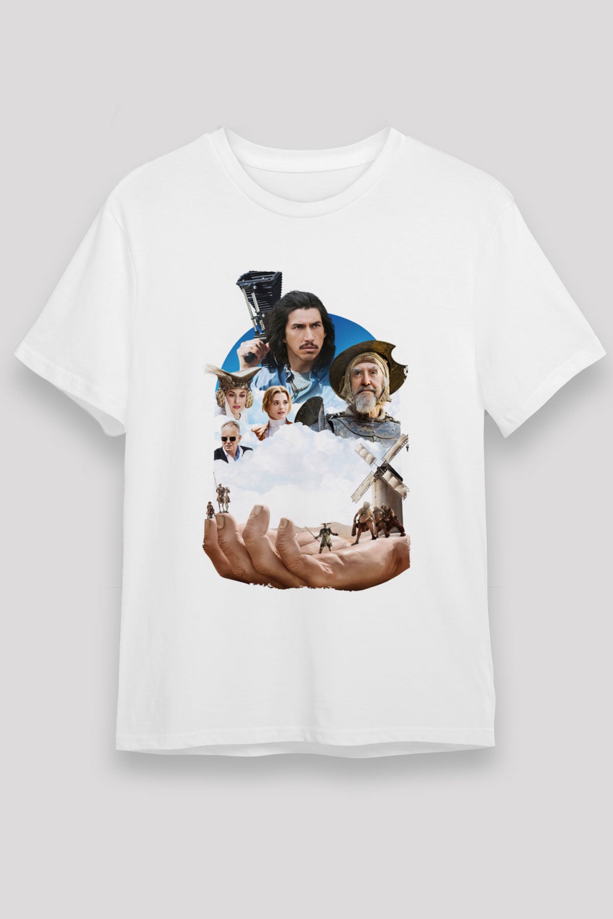 Unisex Don Kişot'u Öldüren Adam (The Man Who Killed Don Quixote) Baskılı Beyaz Tişört