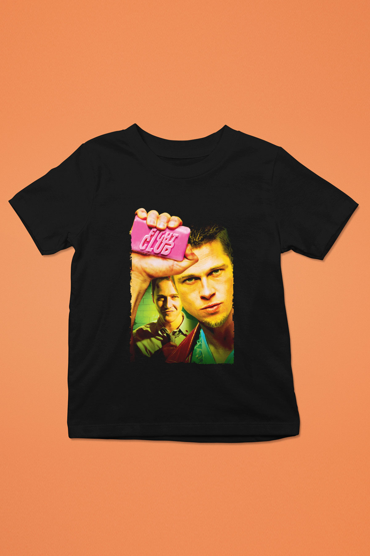 Unisex Dövüş Kulübü (Fight Club) Baskılı Siyah Çocuk T-shirt