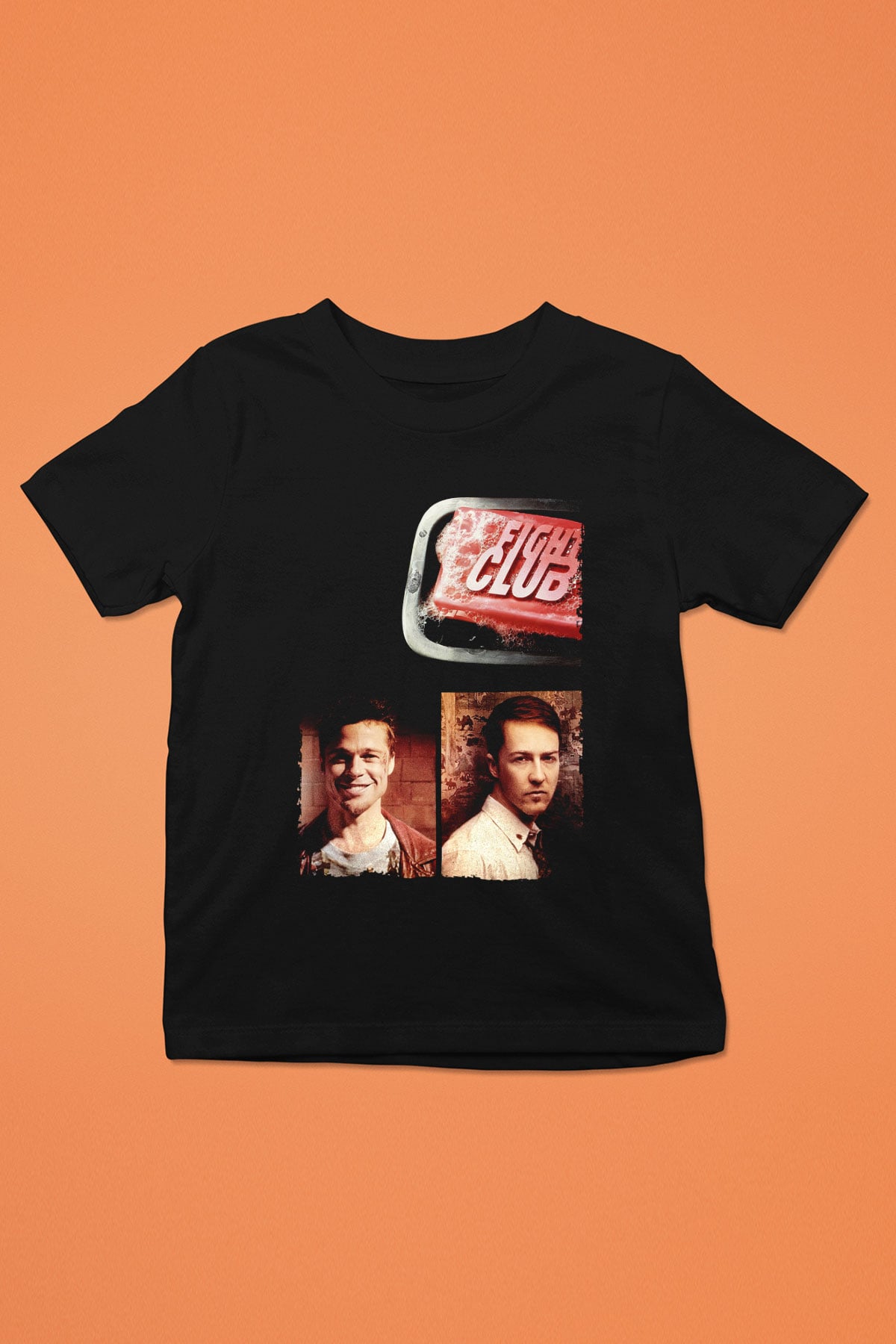 Unisex Dövüş Kulübü (Fight Club) Baskılı Siyah Çocuk Tişört
