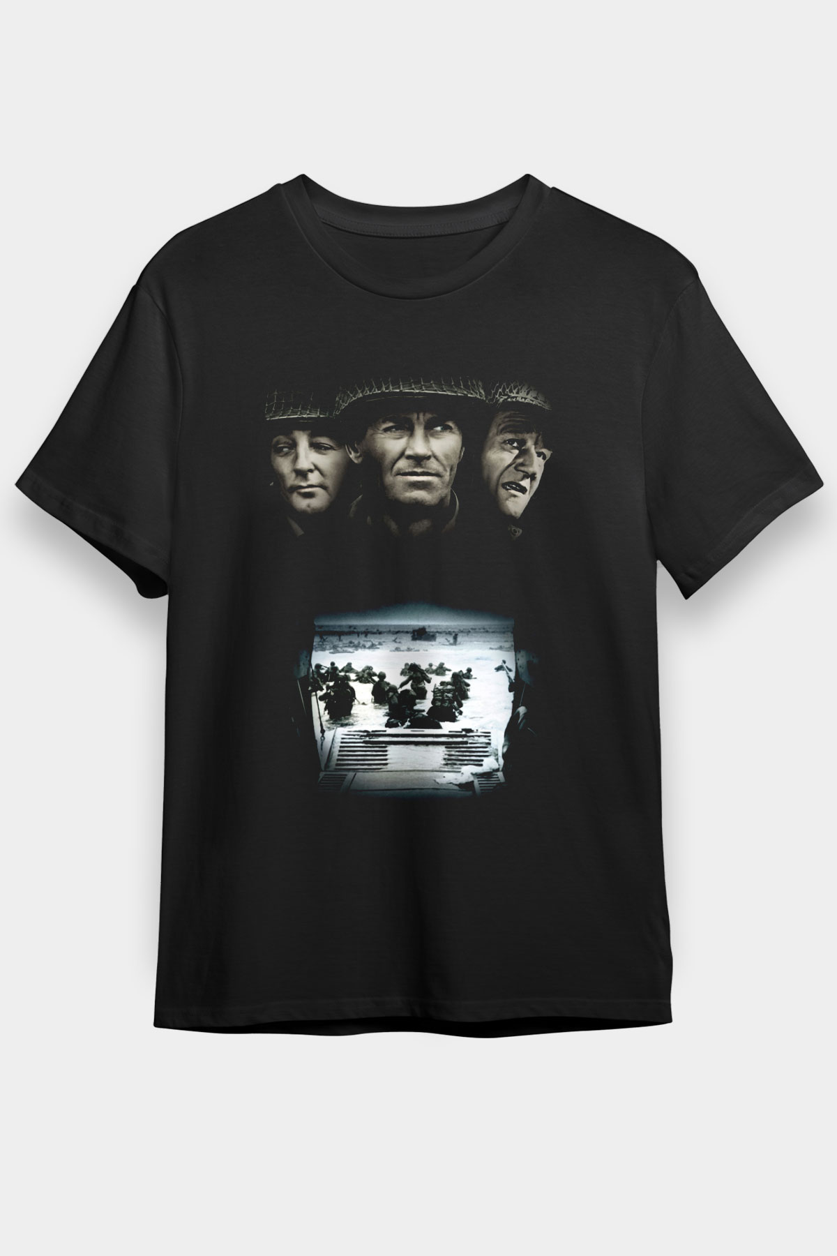 Unisex En Uzun Gün (The Longest Day) Baskılı Siyah T-Shirt