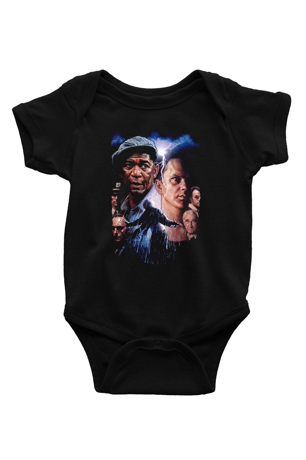 Unisex Esaretin Bedeli (The Shawshank Redemption) Baskılı Siyah Bebek Body - Zıbın