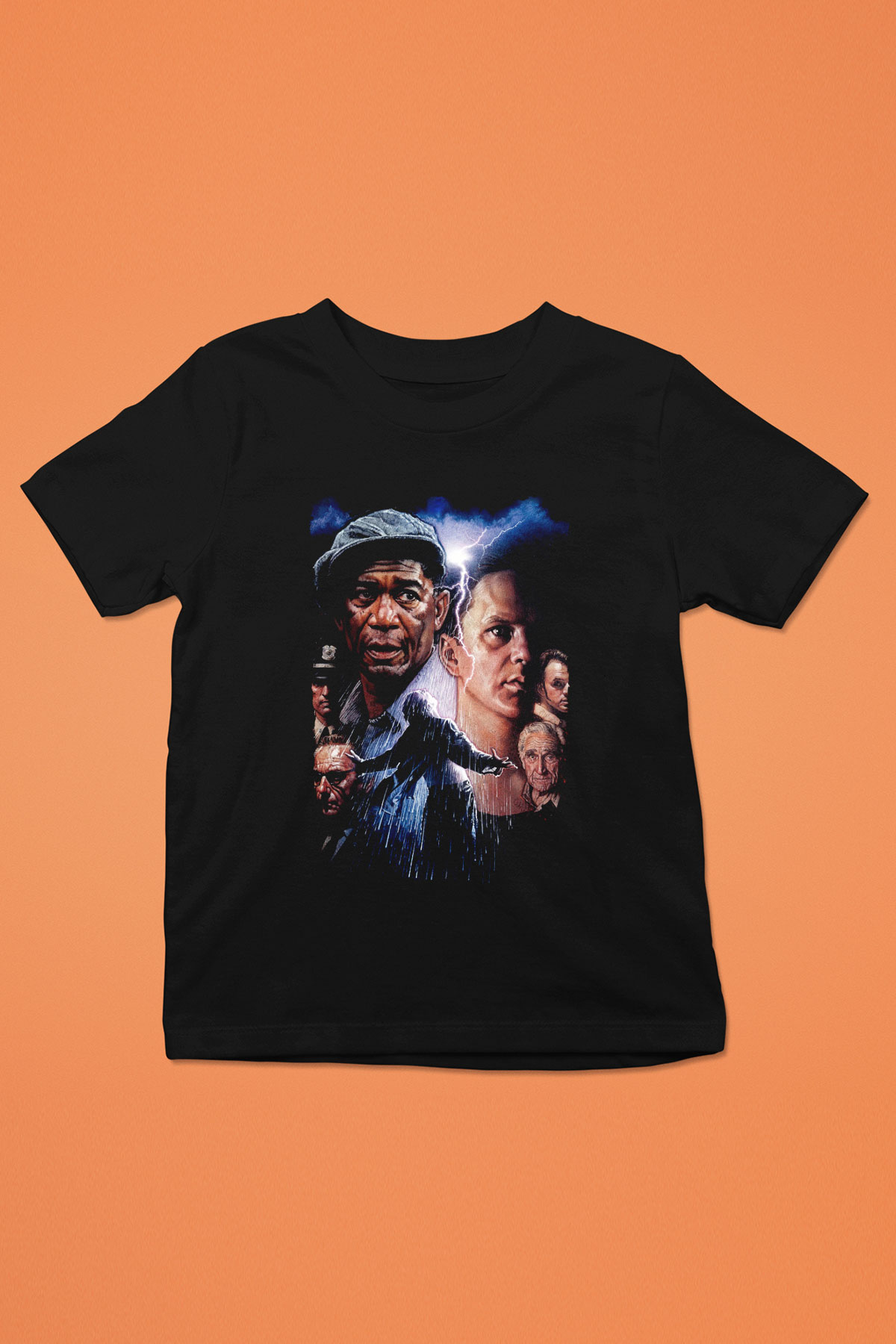 Unisex Esaretin Bedeli (The Shawshank Redemption) Baskılı Siyah Çocuk Tshirt
