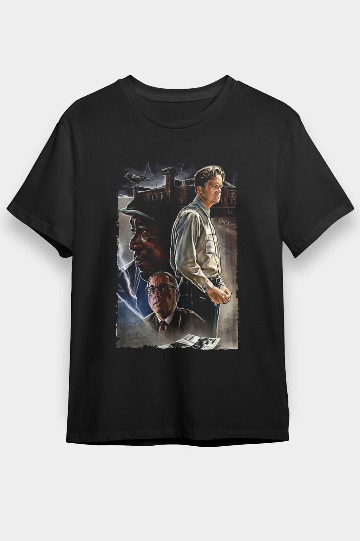 Unisex Esaretin Bedeli (The Shawshank Redemption) Siyah Tee - STREETWEAR