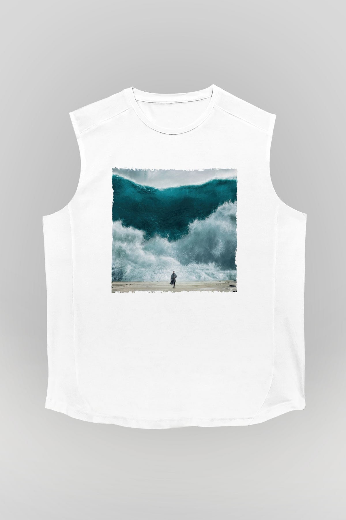 Unisex Exodus Gods and Kings Baskılı Beyaz Kolsuz Tshirt