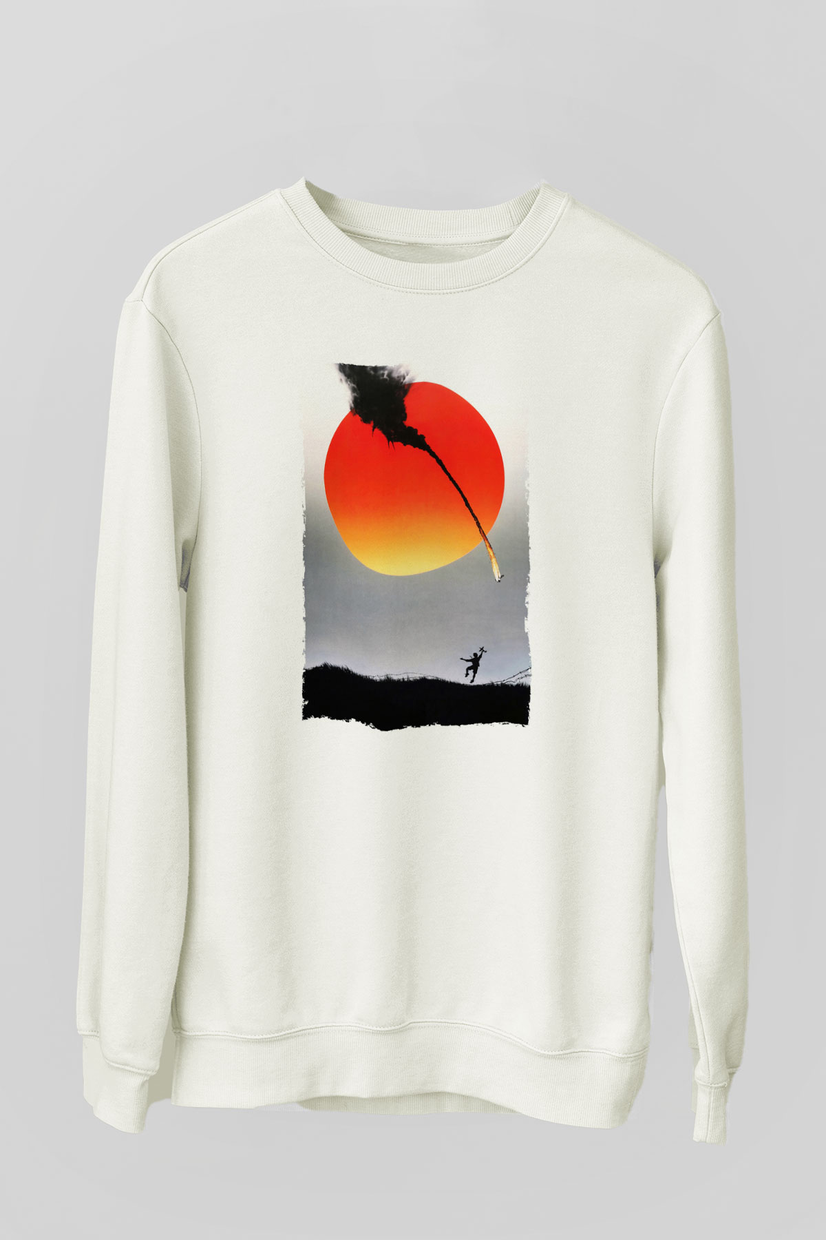 Unisex Güneş İmparatorluğu (Empire of the Sun) Baskılı Beyaz Sweatshirt