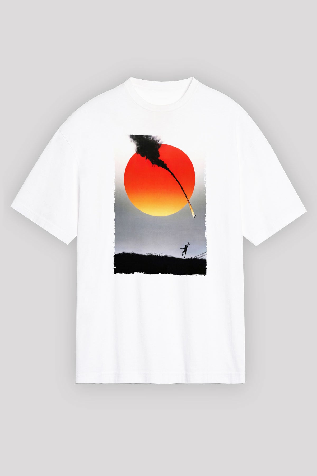 Unisex Güneş İmparatorluğu (Empire of the Sun) Baskılı Beyaz Oversize Oversize T-shirt