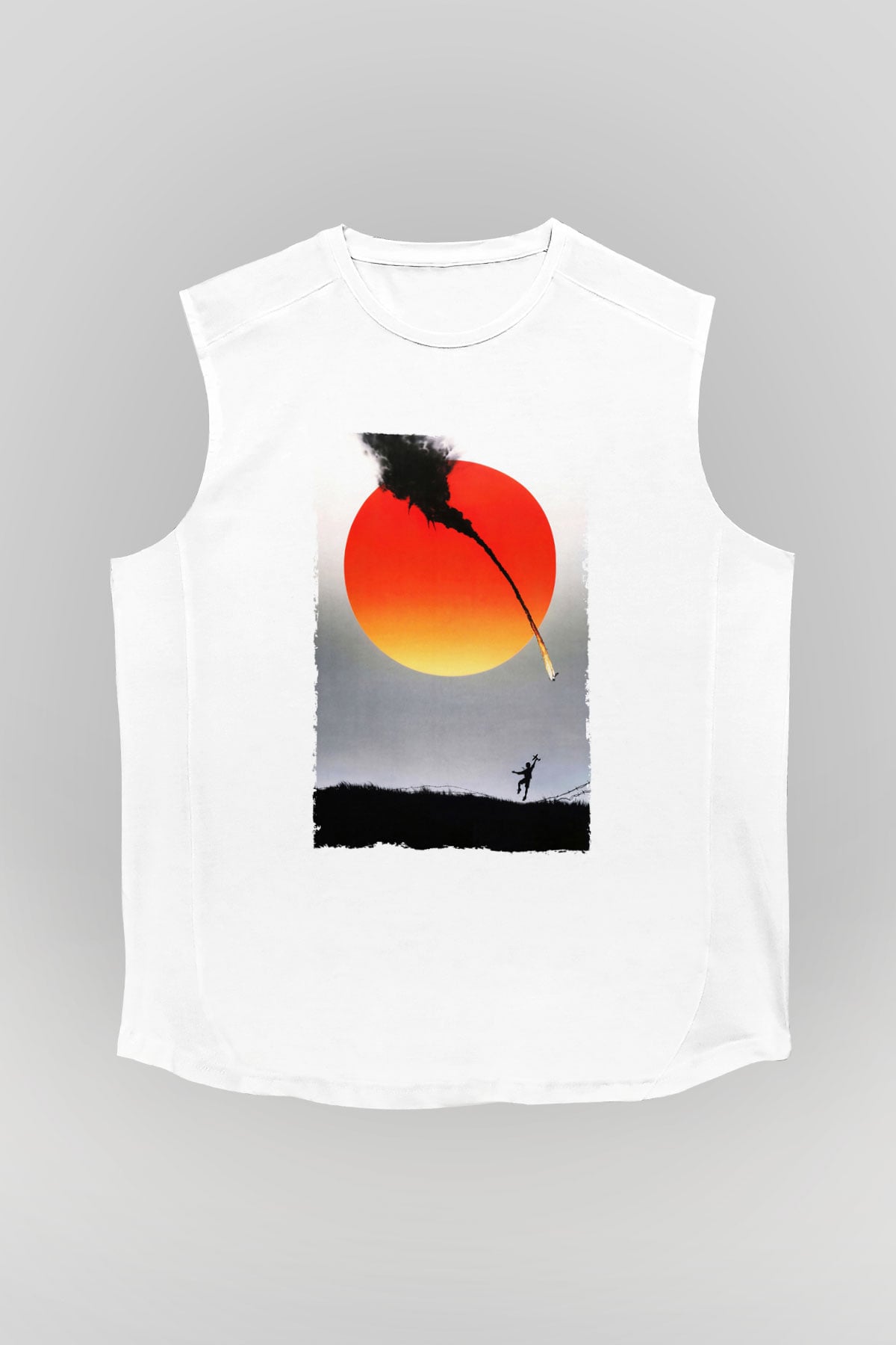 Unisex Güneş İmparatorluğu (Empire of the Sun) Baskılı Beyaz Kolsuz Tshirt