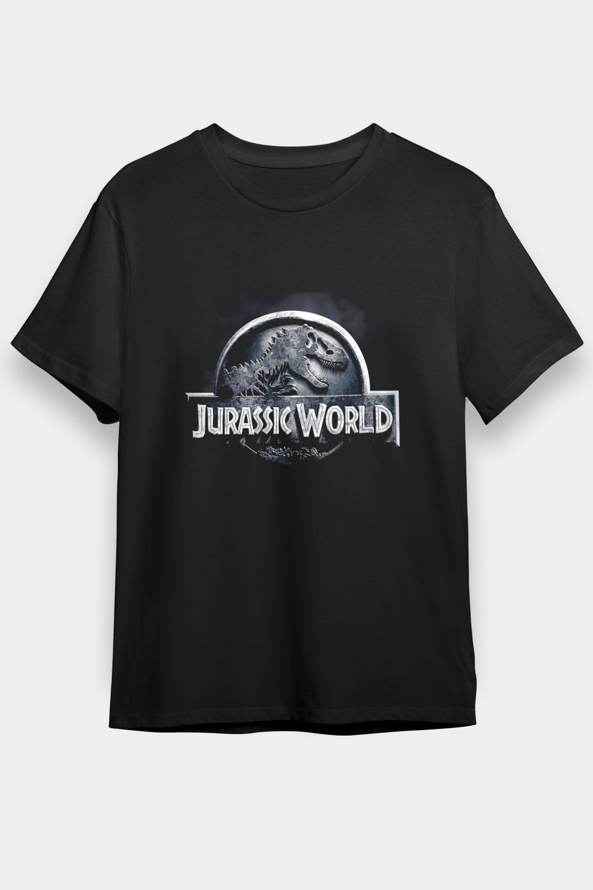Unisex Hâkimiyet (Jurassic World Dominion) Baskılı Siyah Tişört