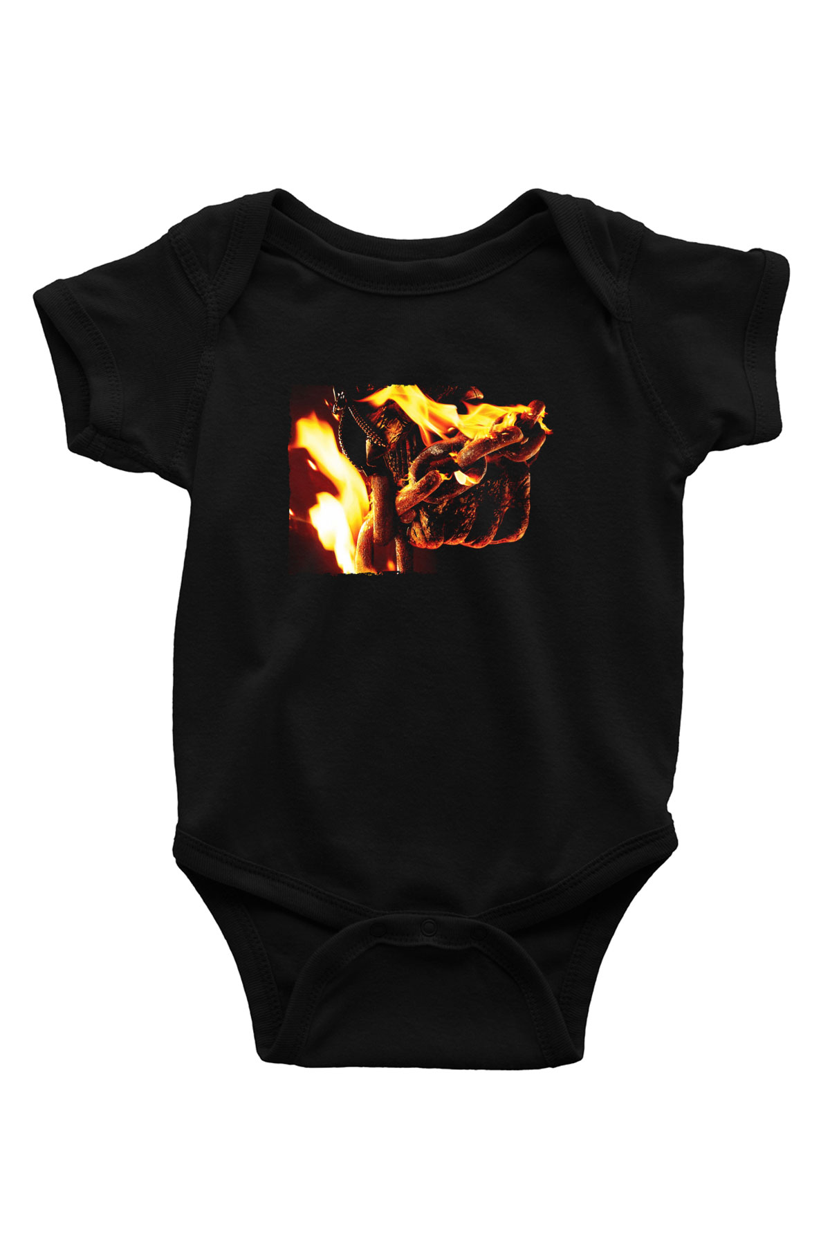 Unisex Hayalet Sürücü 2 İntikam Ateşi (Ghost Rider Spirit of Vengeance) Baskılı Siyah Bebek Body - Zıbın