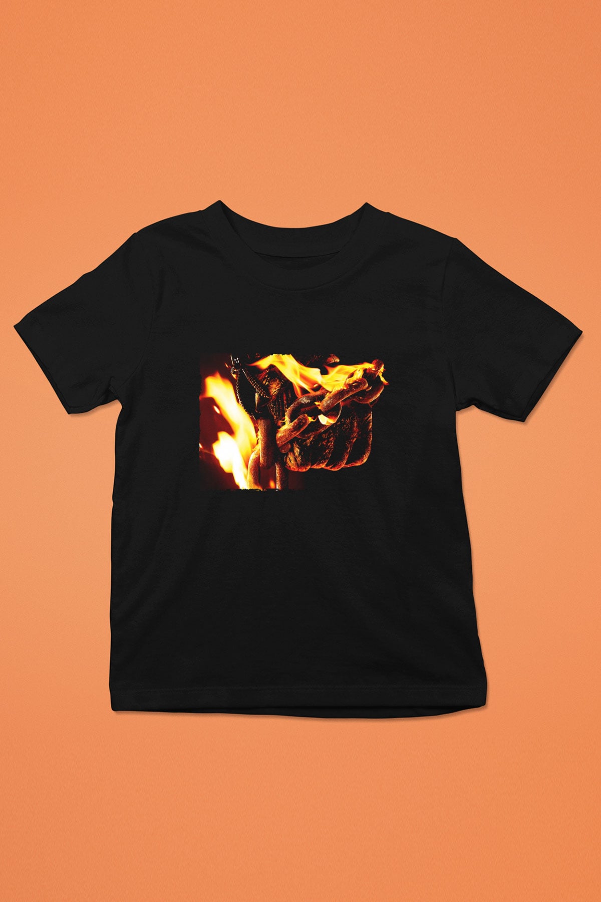 Unisex Hayalet Sürücü 2 İntikam Ateşi (Ghost Rider Spirit of Vengeance) Baskılı Siyah Çocuk Tişört