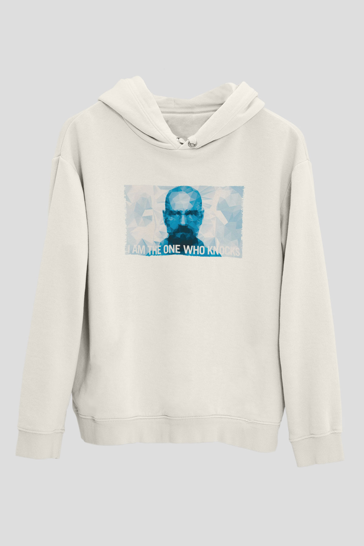 Unisex Heisenberg - Breaking Bad Baskılı Beyaz Kapüşonlu Sweatshirt