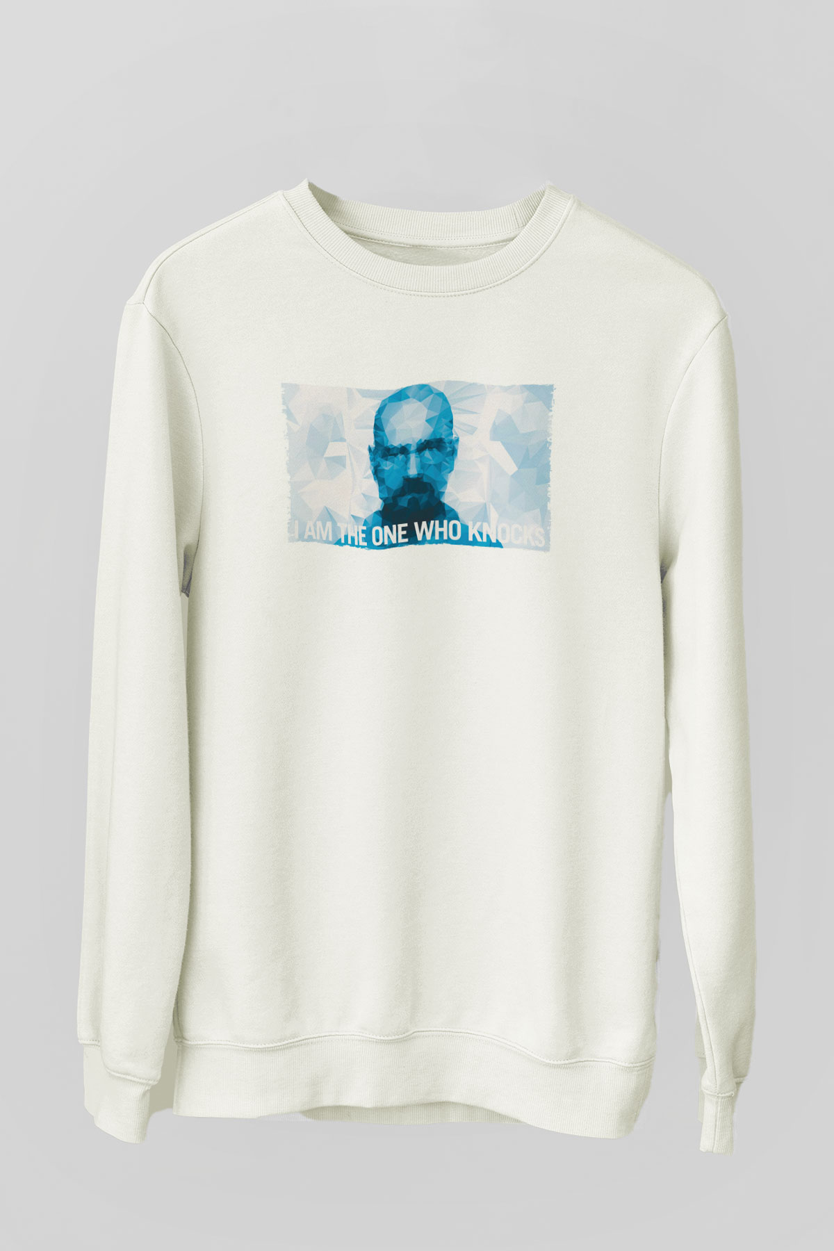 Unisex Heisenberg - Breaking Bad Baskılı Beyaz Sweatshirt