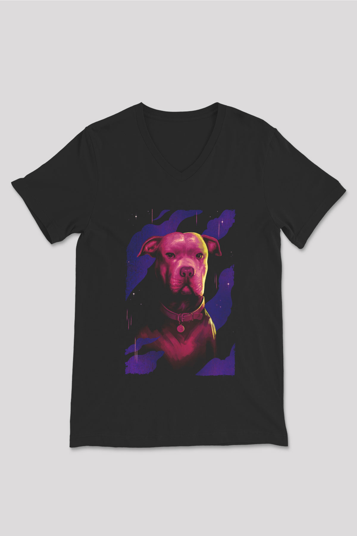 Unisex John Wick Serisi (John Wick) Baskılı Siyah Unisex V Yaka T-shirt