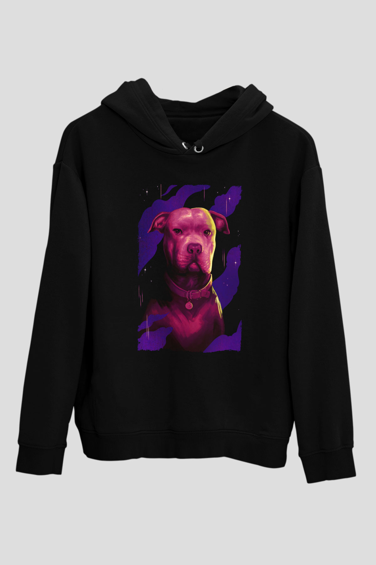 Unisex John Wick Serisi (John Wick) Baskılı Siyah Unisex Kapüşonlu Sweatshirt
