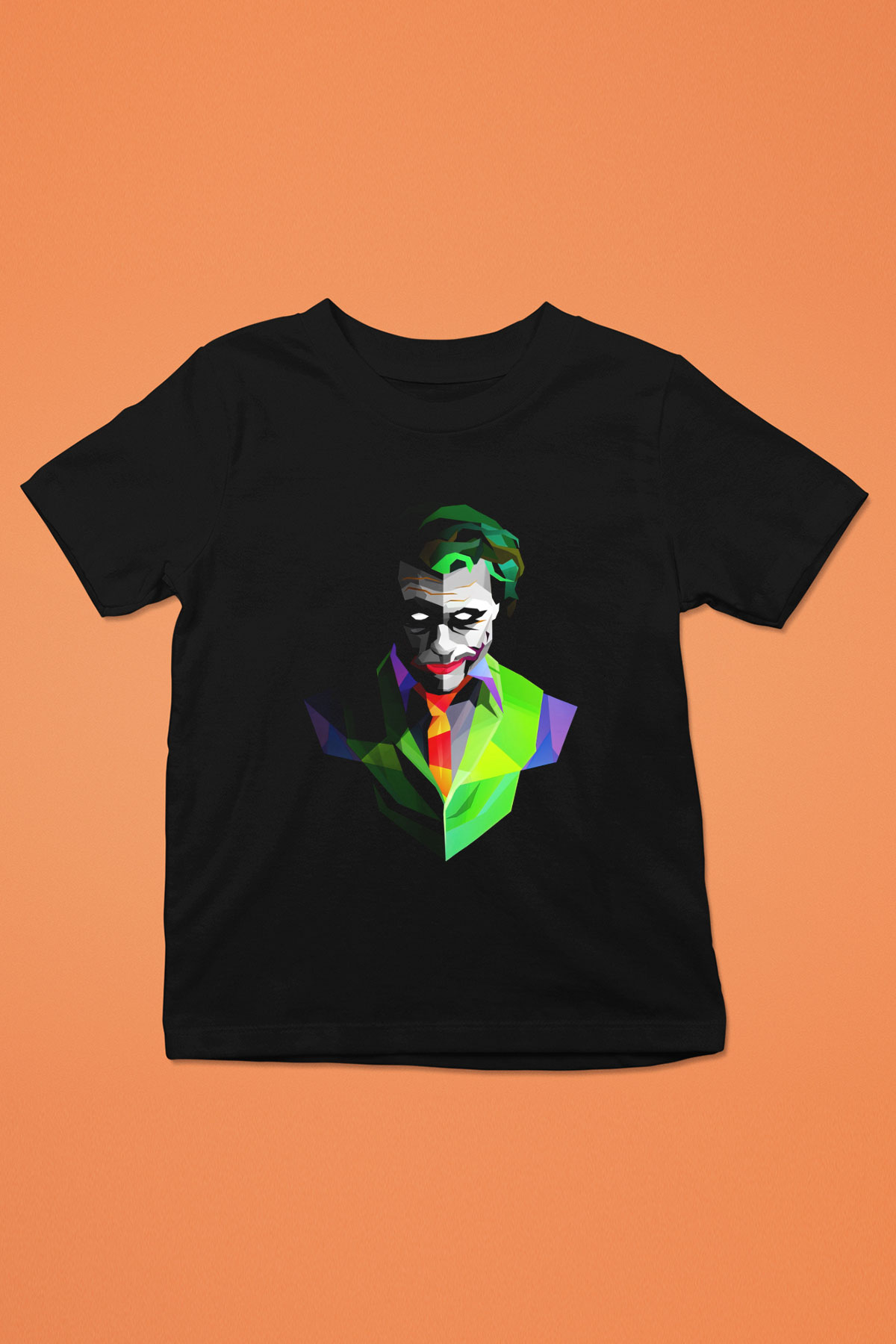 Unisex Joker Siyah Çocuk Unisex Tişört