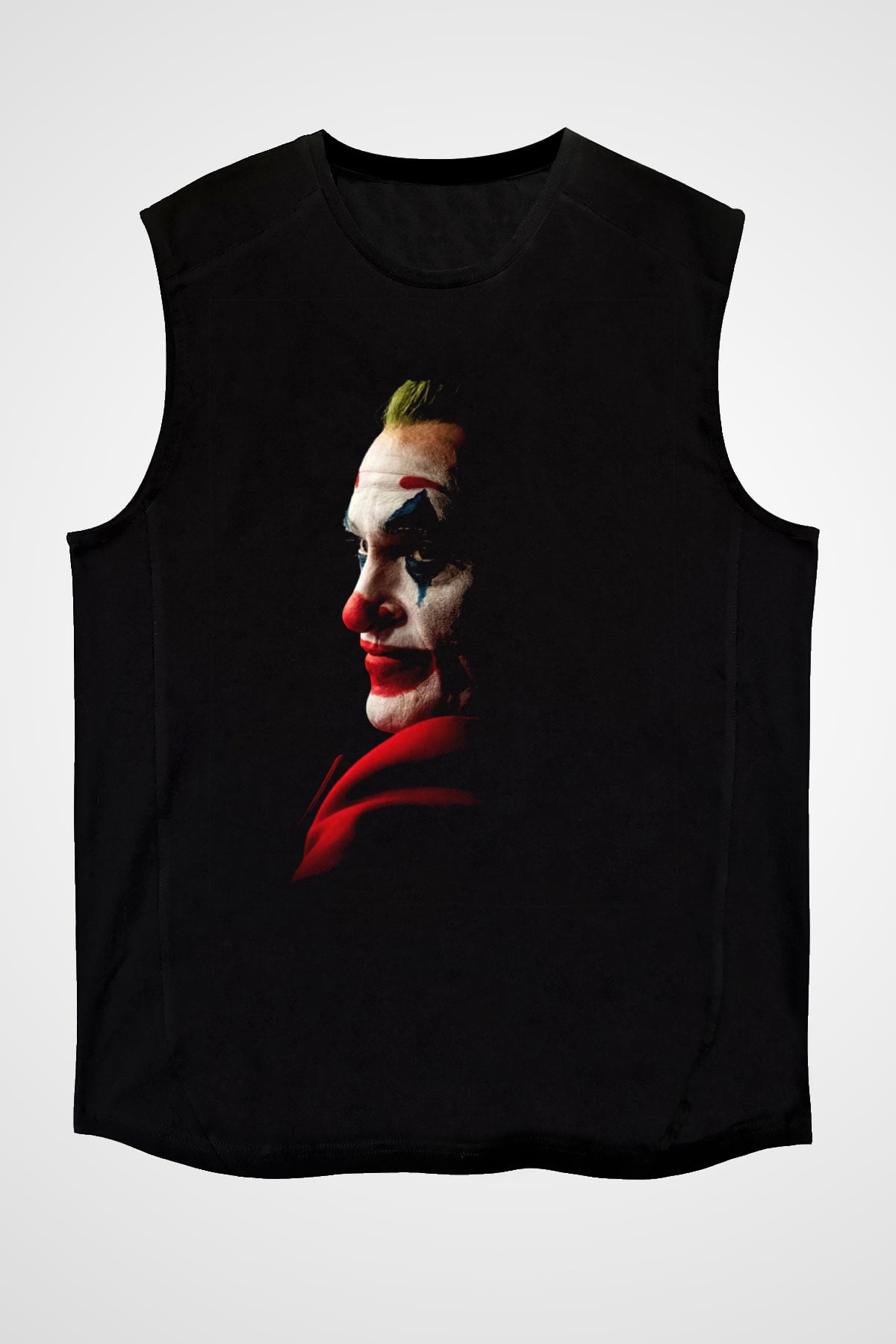 Unisex Joker Siyah Kolsuz T-shirt