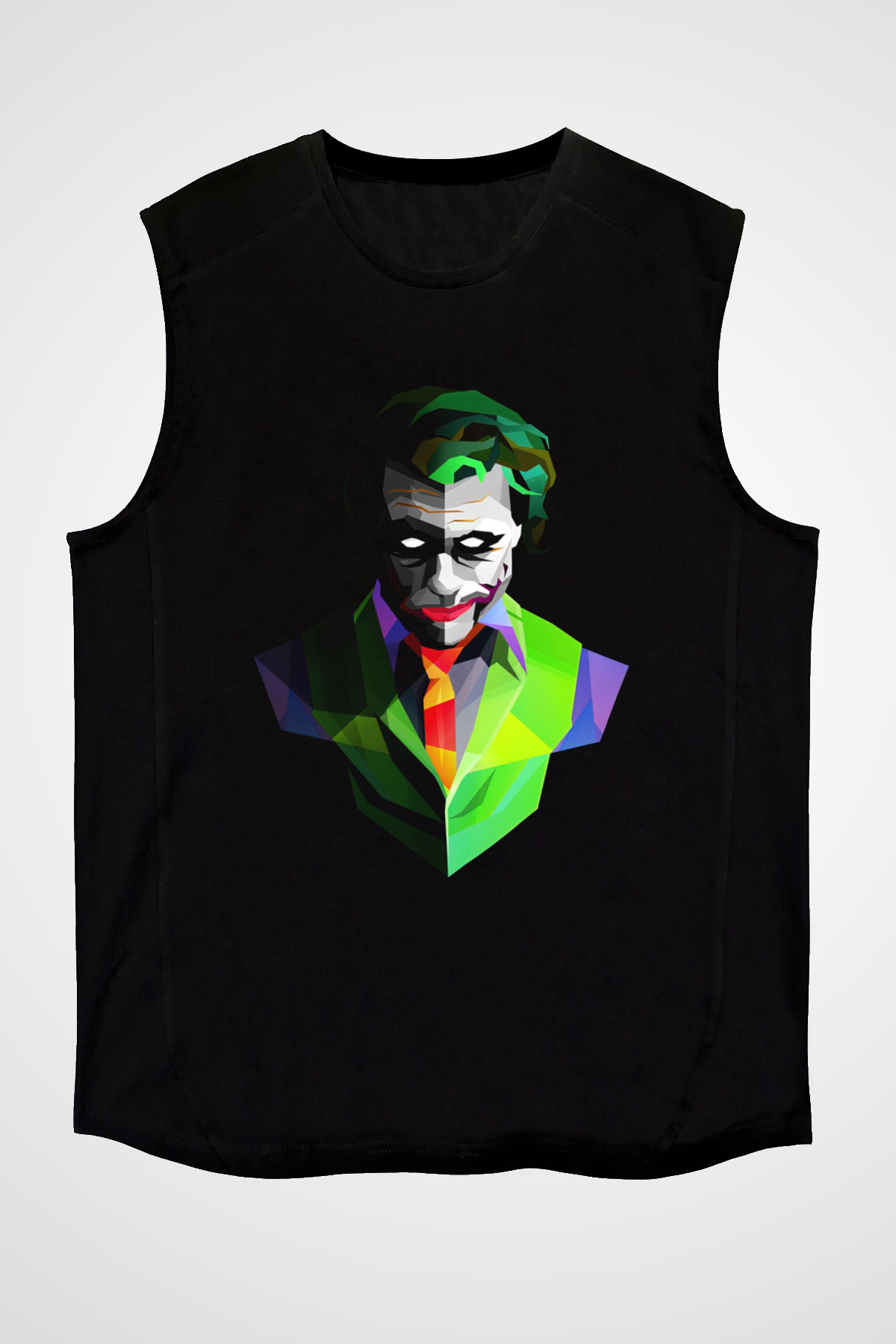 Unisex Joker Siyah Unisex Kolsuz Tişört