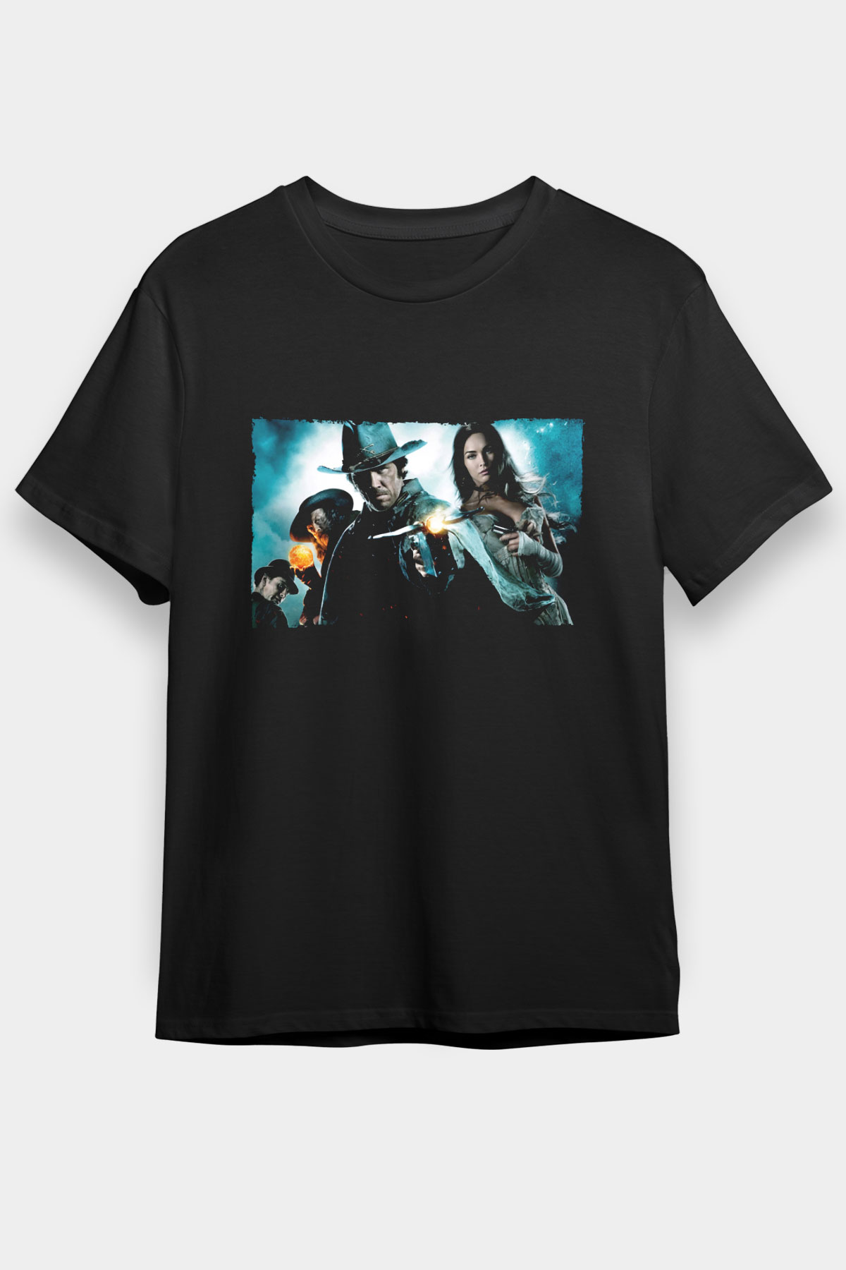 Unisex Jonah Hex Baskılı Siyah Tişört