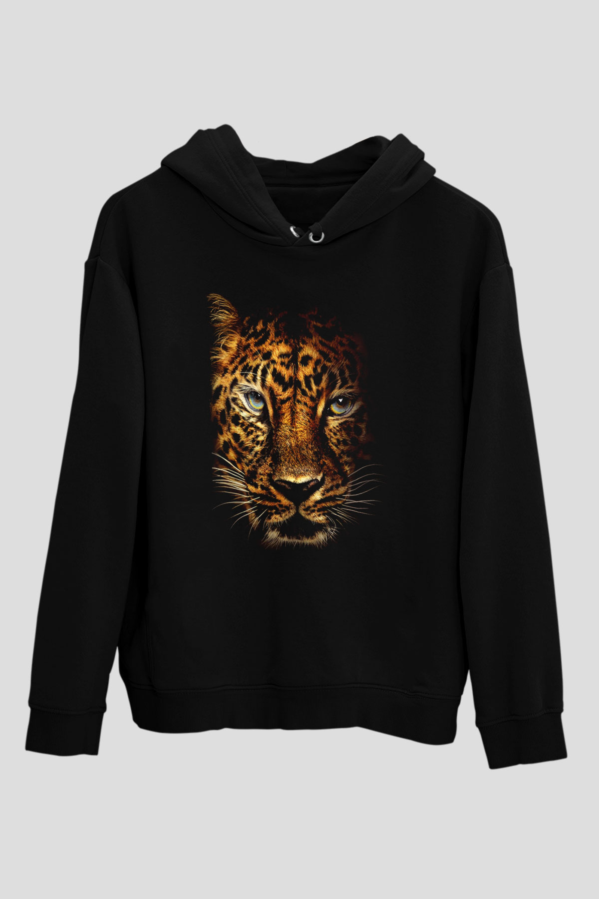 Unisex Jumanji Vahşi Orman (Jumanji Welcome to the Jungl‪e‬) Baskılı Siyah Kapüşonlu Sweatshirt