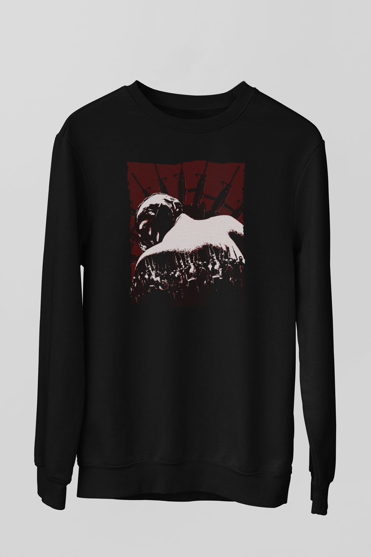 Unisex Kara Şövalye (The Dark Knight) Baskılı Siyah Sweatshirt
