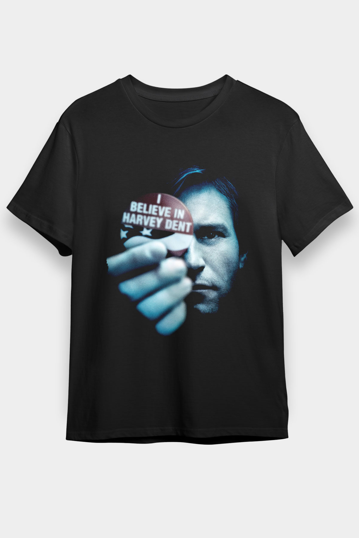 Unisex Kara Şövalye (The Dark Knight) Baskılı Siyah T-Shirt