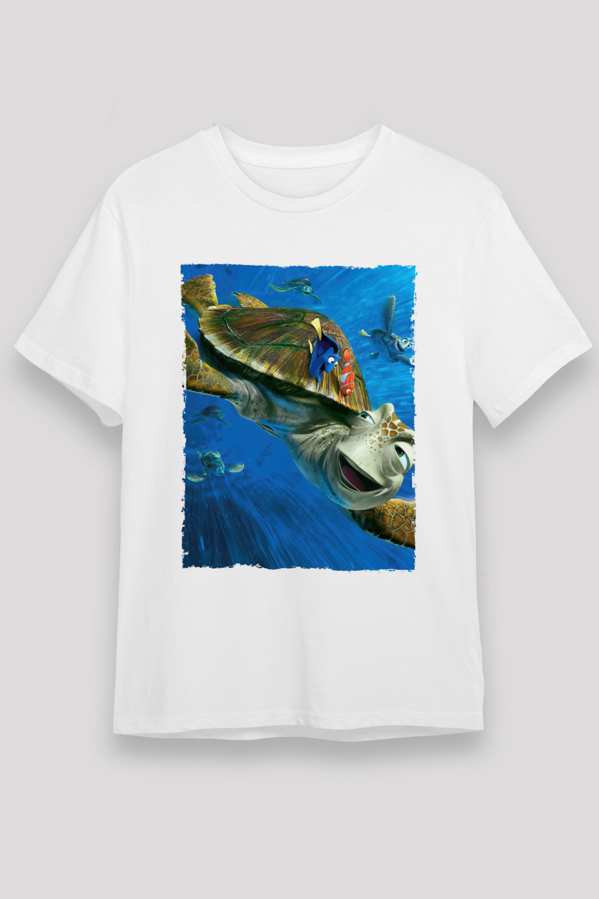 Unisex Kayıp Balık Nemo (Finding Nemo) Baskılı Beyaz Tişört