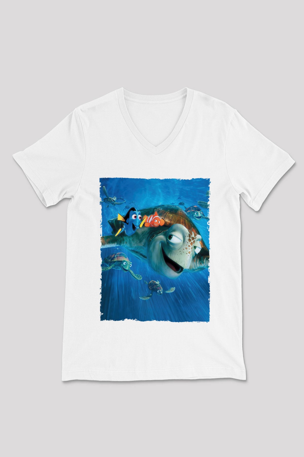 Unisex Kayıp Balık Nemo (Finding Nemo) Baskılı Beyaz T shirt
