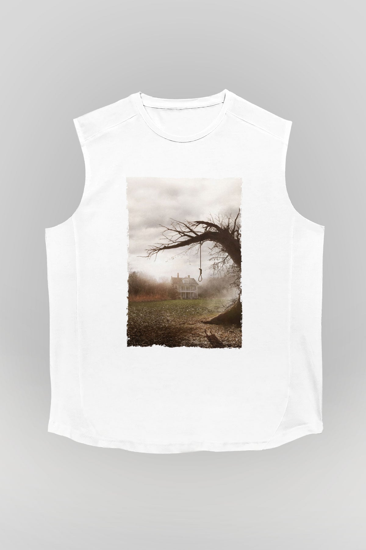 Unisex Korku Seansı (The Conjuring) Baskılı Beyaz Kolsuz Tshirt