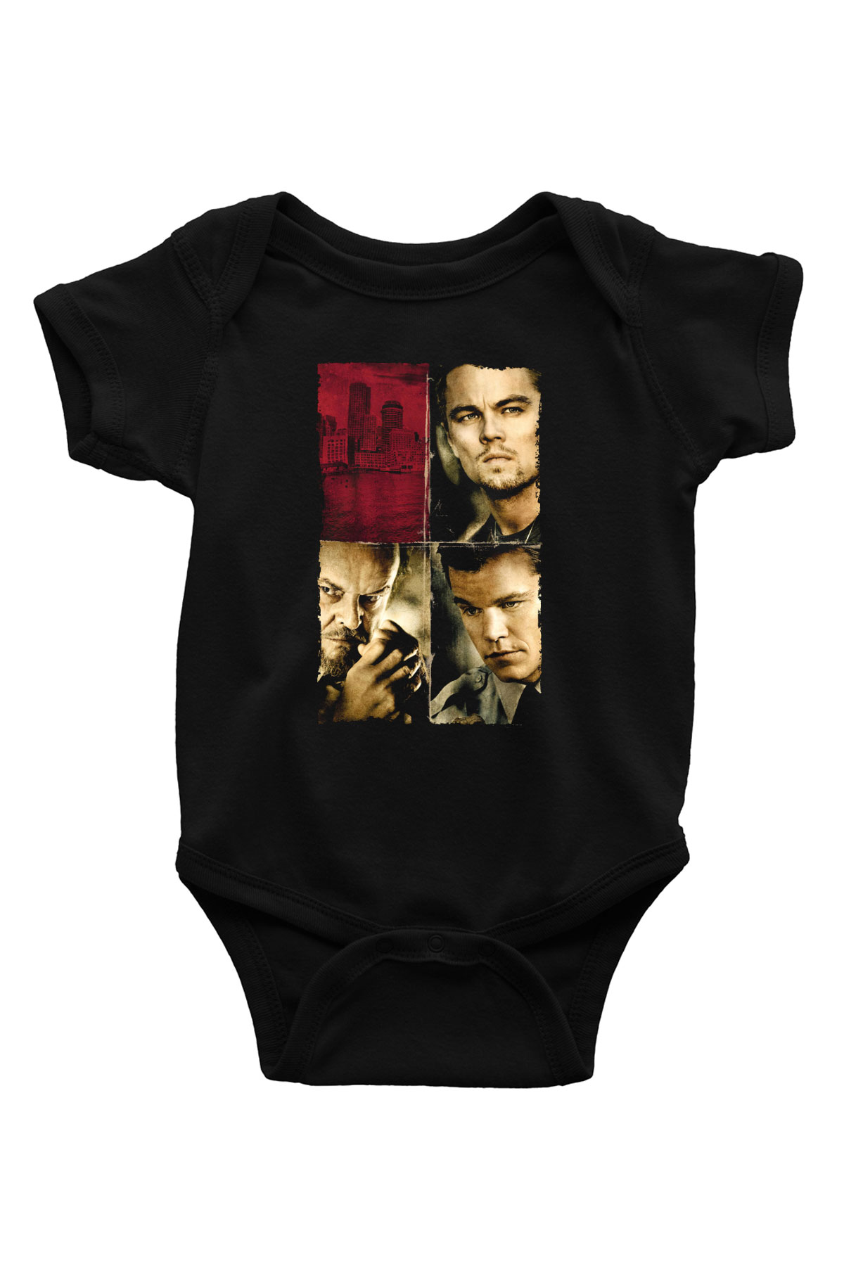 Unisex Köstebek (The Departed) Baskılı Siyah Bebek Body - Zıbın