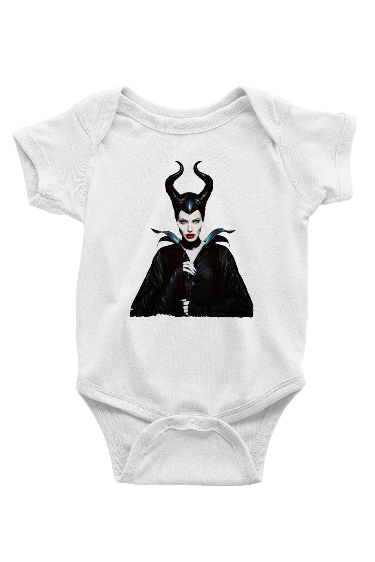 Unisex Malefiz (Maleficent) Baskılı Bebek Body - Zıbın