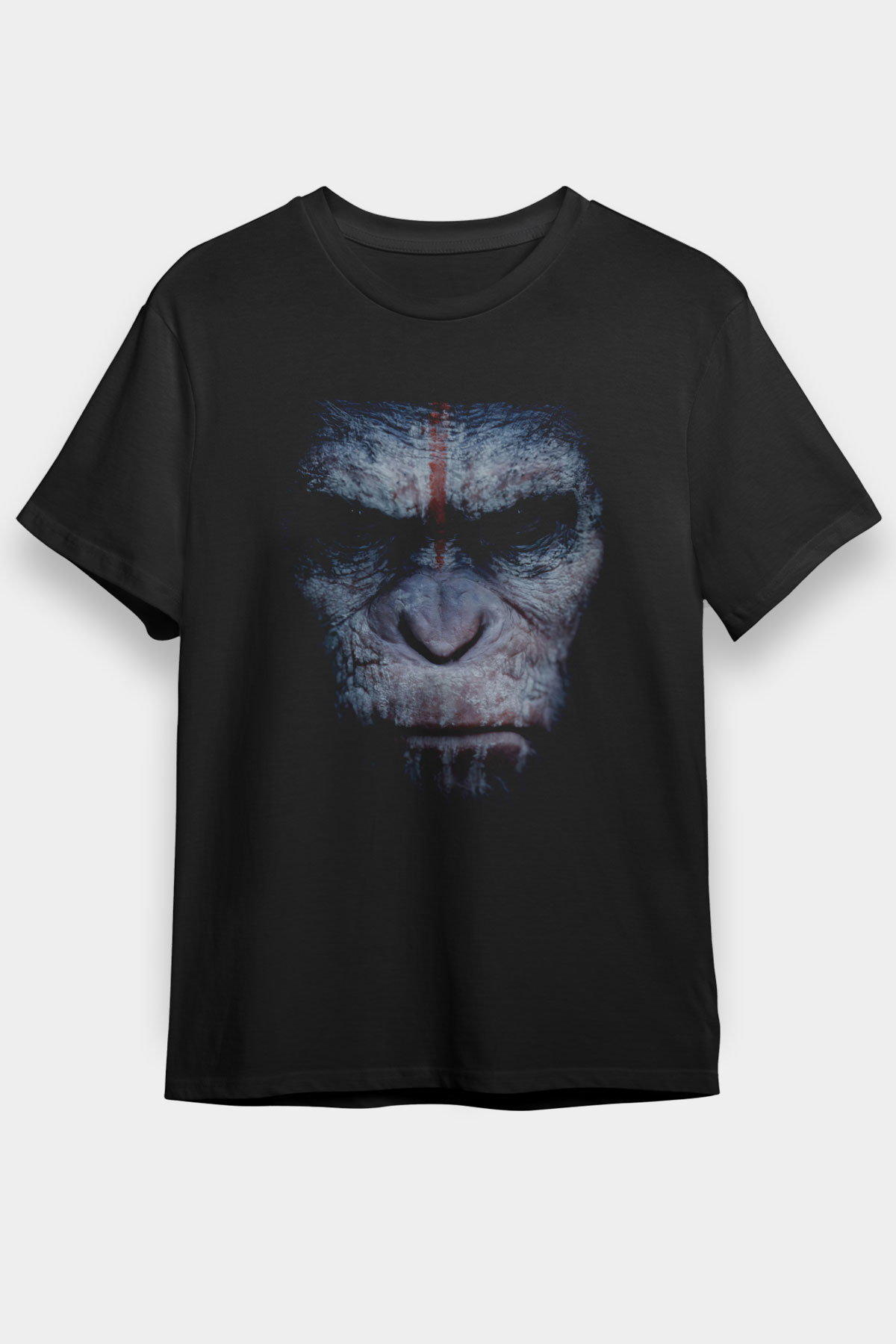 Unisex Maymunlar Cehennemi Şafak Vakti (Dawn of the Planet of the Apes) Baskılı Siyah T-shirt