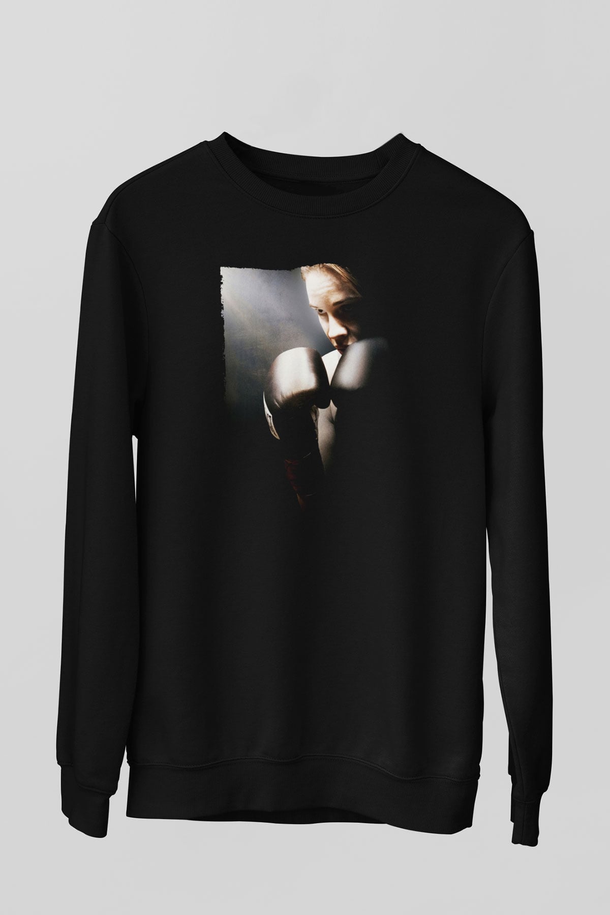 Unisex Milyonluk Bebek (Million Dollar Baby) Baskılı Siyah Sweatshirt