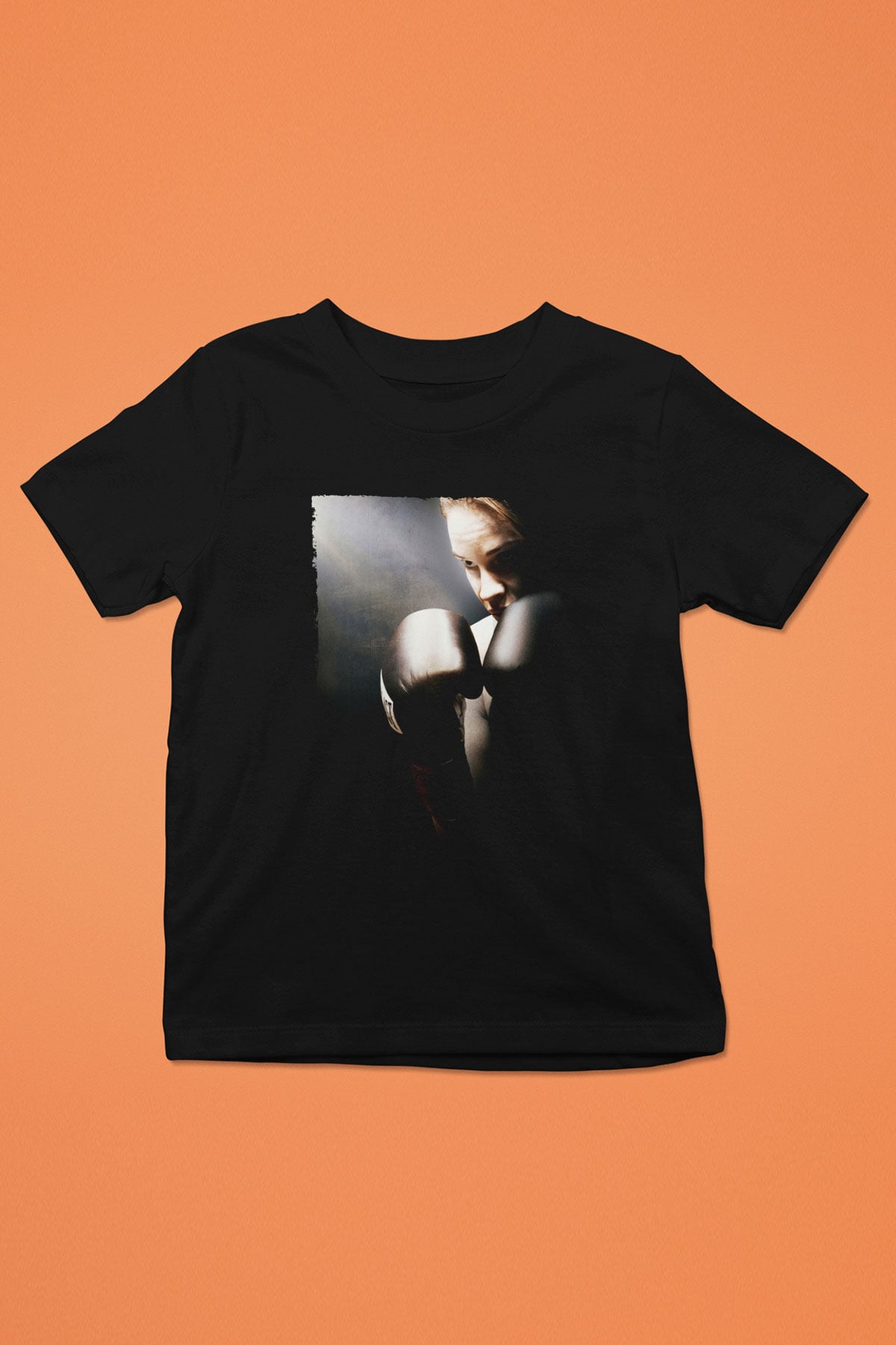 Unisex Milyonluk Bebek (Million Dollar Baby) Baskılı Siyah Çocuk Tişört