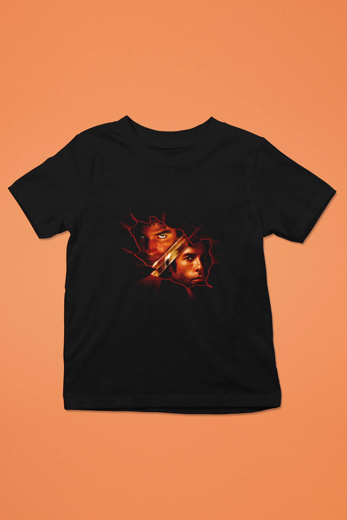 Unisex Monte Kristo Kontu (The Count of Monte Cristo) Baskılı Siyah Çocuk Tshirt