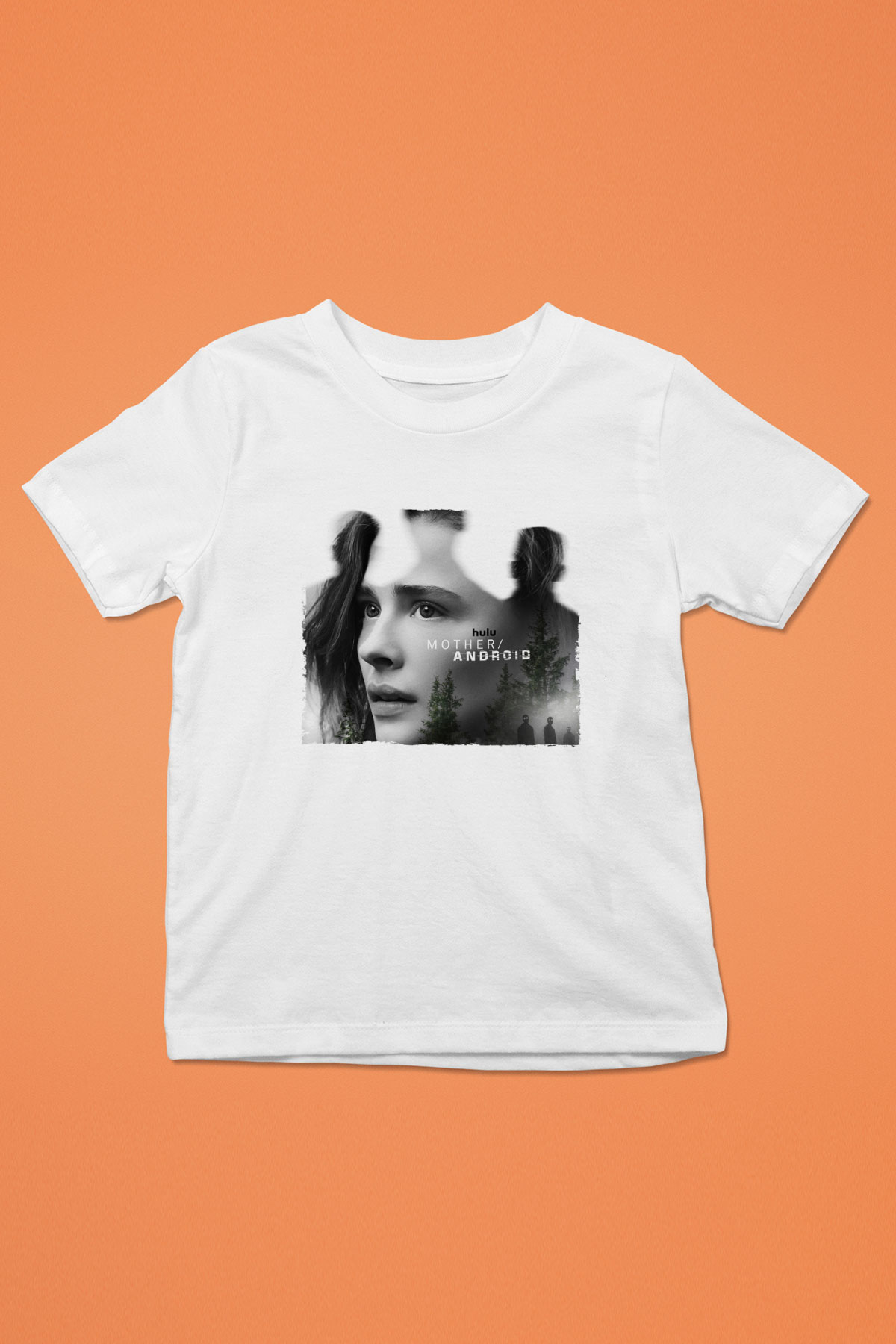 Unisex Mother Android Baskılı Beyaz Çocuk Tişört