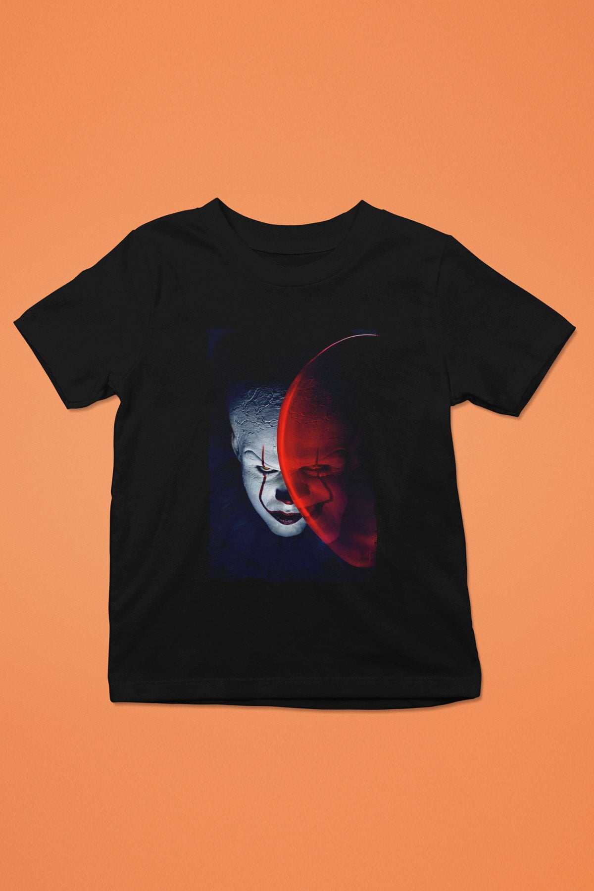 Unisex O (IT) Baskılı Siyah Çocuk Tişört