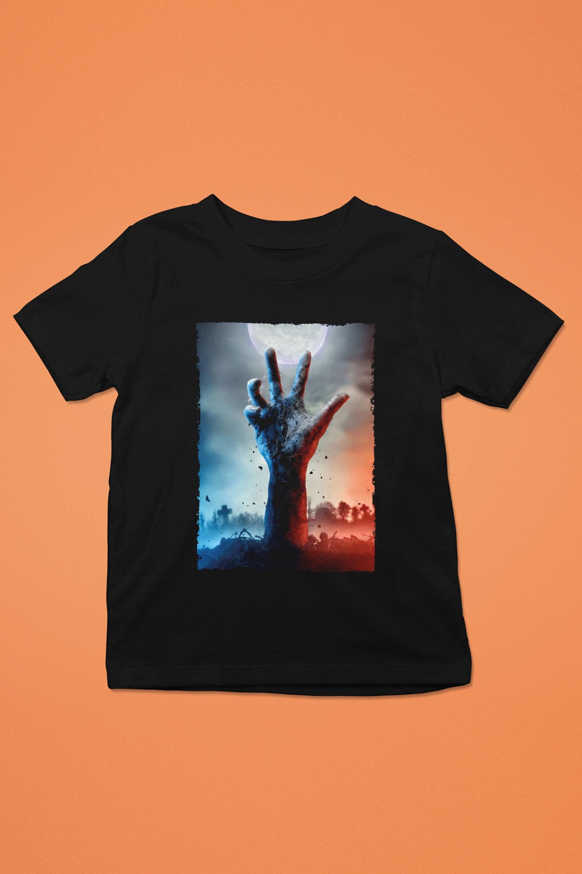 Unisex Ölüler Ölmez (The Dead Don't Die) Baskılı Siyah Çocuk T-Shirt