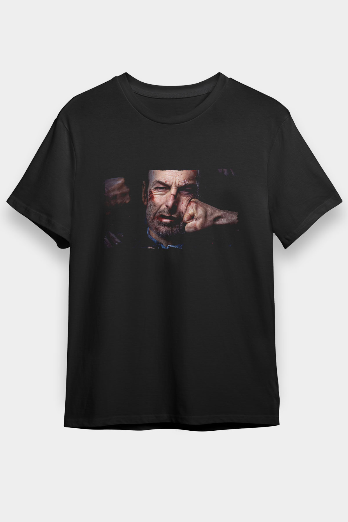 Unisex Önemsiz Biri (Nobody) Baskılı Siyah Tshirt