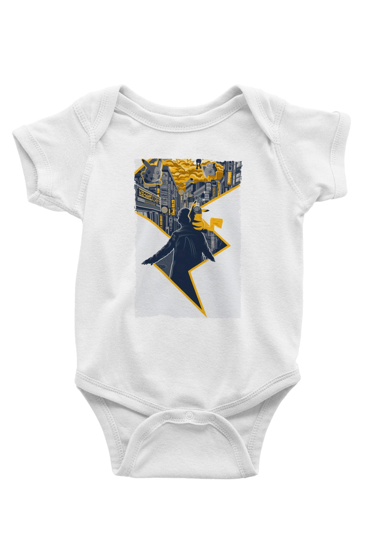 Unisex Pokémon Dedektif Pikachu (Pokémon Detective Pikachu) Baskılı Bebek Body - Zıbın