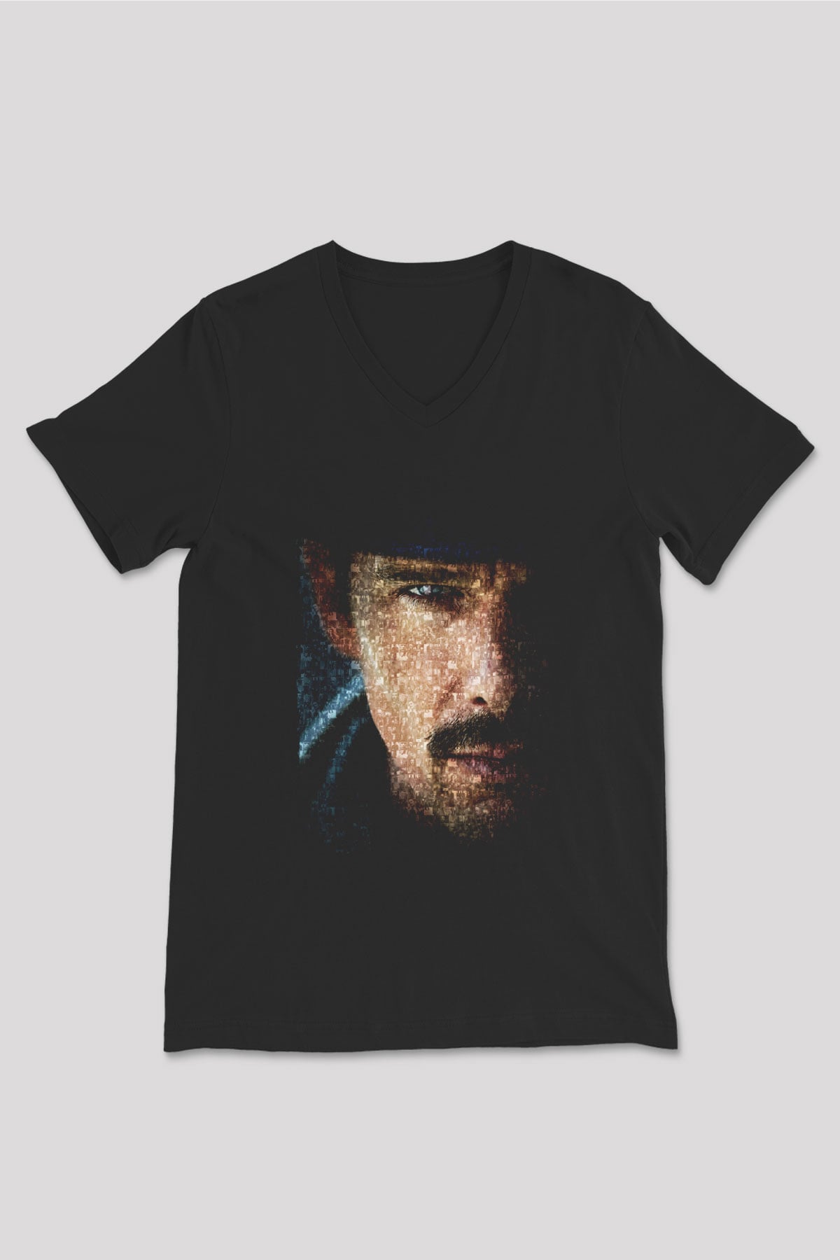 Unisex Predestination (Kader) (Predestination) Baskılı Siyah V Yaka T-shirt