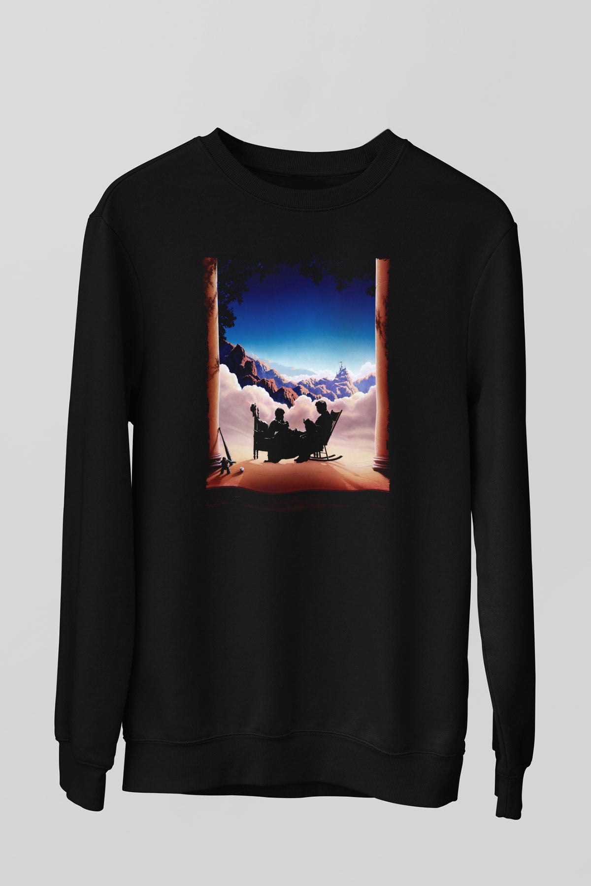 Unisex Prenses Gelin (The Princess Bride) Baskılı Siyah Sweatshirt