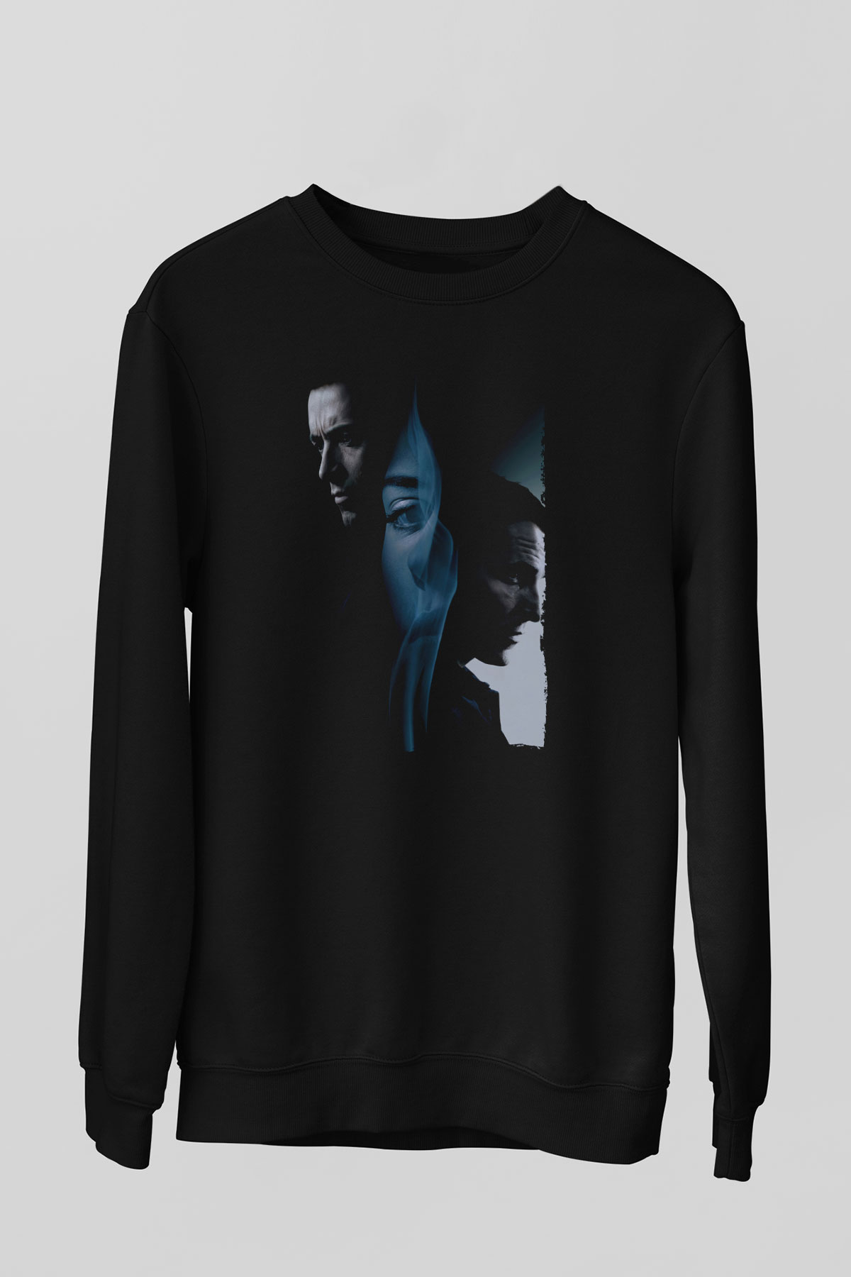 Unisex Prestij (The Prestige) Baskılı Siyah Sweatshirt