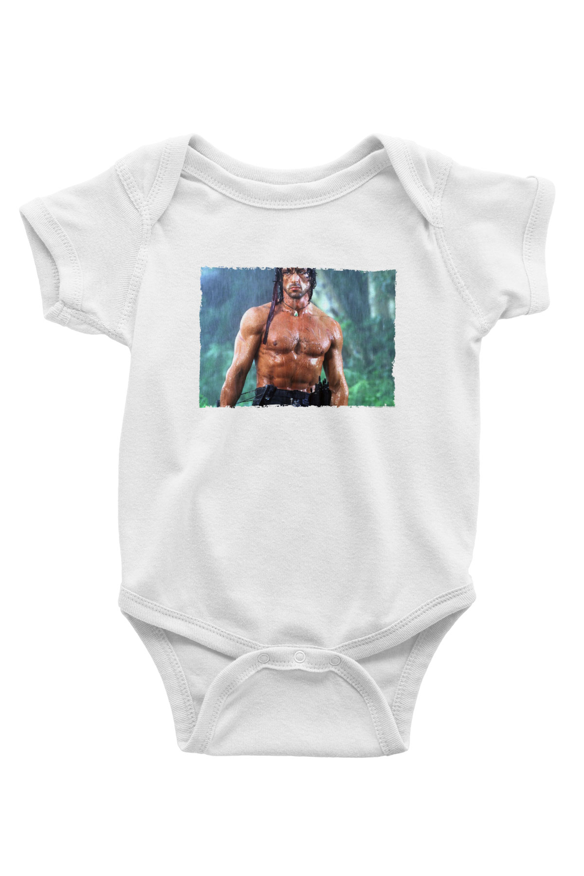 Unisex Rambo Baskılı Bebek Body - Zıbın