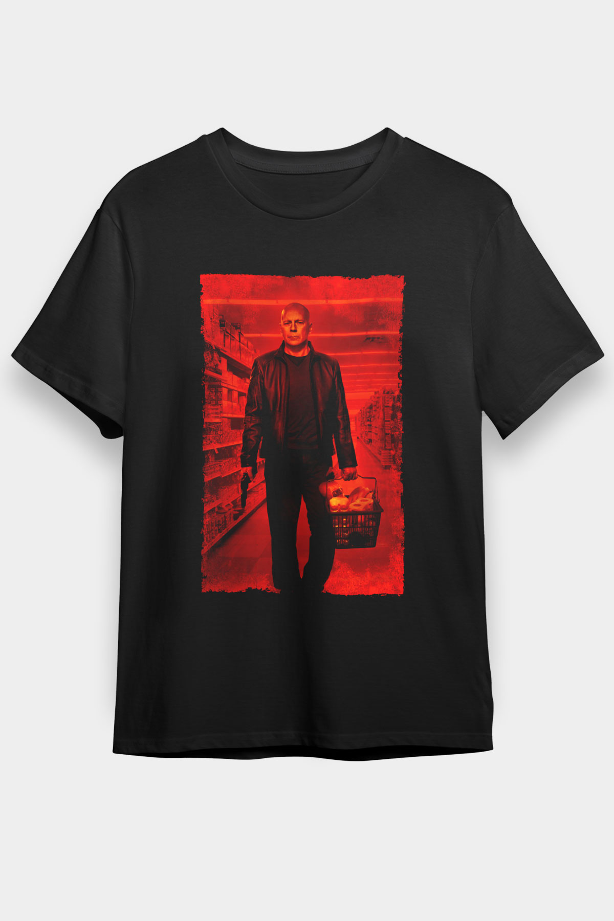 Unisex RED 2 Baskılı Siyah Tshirt