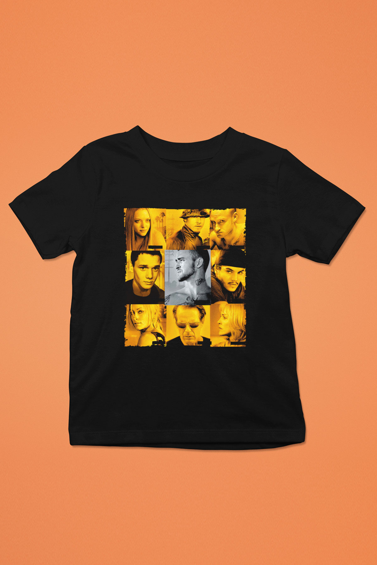 Unisex Rehine (Alpha Dog) Baskılı Siyah Çocuk T-shirt