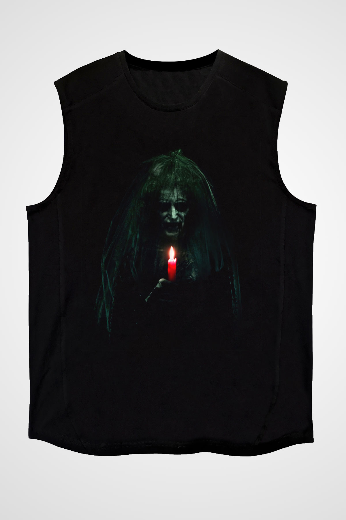 Unisex Ruhlar Bölgesi (Insidious) Baskılı Siyah Kolsuz Tshirt